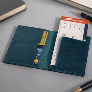 Genuine Leather RFID Passport <b>Wallet</b> Travel Organizer Multiple Passport Holder Family Travel <b>Document</b> Case Custom Logo for sale - Product Image 1
