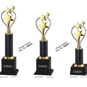 Golden Brass Star Corporate Award Sleek Prestigious <b>Trophy</b> For Exceptional Performance Leadership And Employee Recognition - Product Image 2