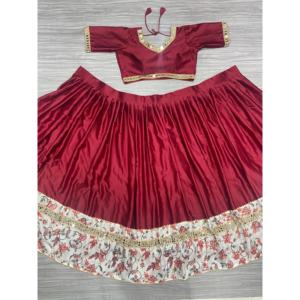 Lehenga Choli Navratri con Hermoso Estampado Digital para Colección de Impresiones Artísticas - Product Image 3