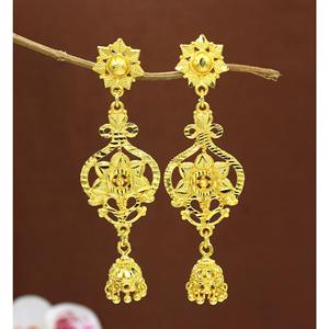 Pendientes de bolsillo al por mayor, diseño de Bali para todas las ocasiones, elegantes pendientes de moda chapados en oro para mujeres y niñas - Product Image 6