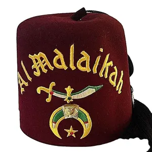 Vente en gros Fabrication Logo d'exigence personnalisable 100% Chapeaux à pompons Shriners naturels en laine - Product Image 1