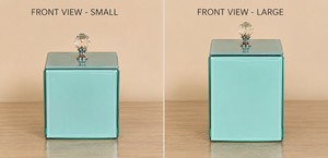 Luxury Bluish Color Mirror <b>Glass</b> Decorative Storage Box Dragonfly <b>Knob</b> Premium Jewelry Vanity Organizer Boxes Home Decor Lacquer - Product Image 6