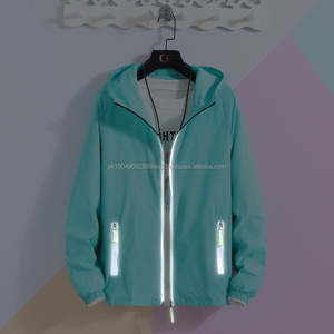 Vêtement de protection solaire respirant léger grande taille, veste coupe-vent à capuche zippée pour la course à pied, la pêche, le cyclisme - Product Image 3