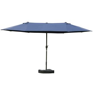 Tenda da Sole Rettangolare in Acciaio a Doppio Lato con Manovella Facilitata, Protezione UV, 2.7m x 3m, per Patio e Piscina Esterna - Product Image 1