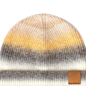 Custom Logo Winter Hand-Knitted Acrylic <b>Beanie</b> <b>Hat</b> with Digital Printing & Embroidery Cuffed Adult Men's Casual Daily Use - Product Image 4