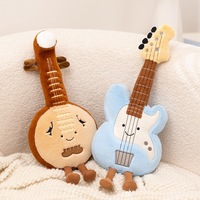 Nouvelle conception, série d'instruments de musique en peluche, jouet en peluche, poupée douce, piano, saxophone, basse, guitare, coussin, cadeau créatif, 20-36 cm