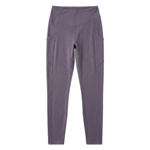 Premium Quality Dusty Purple Sport <b>Leggings</b> <b>Pocket</b> High Waist Full Length Knitted Spandex Polyester Breathable Quick Dry Women's - Product Image 3
