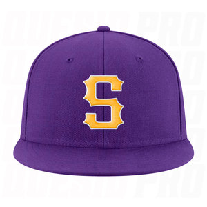 Casquette Snapback Personnalisée Violette avec Broderie Dorée et Blanche, Fermeture Ajustable, Casquette de Baseball Brodé pour Hommes et Femmes - Product Image 2