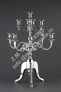 Candélabre de sol de luxe en aluminium, porte-bougie à 9 lumières, résistant à la chaleur, centre de table pour hôtel, mariage, Halloween, Noël, Saint-Valentin - Product Image 2
