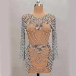 Conjunto de Armadura de Acero Inoxidable Plateado, Forma Irregular, para Disfraces de Moda - Product Image 2