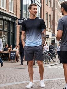 Camiseta Gráfica Moderna para Hombre, Oversize, Manga Corta, Estampado Artístico, Ajuste Holgado, Diseño Atrevido y Creativo - Product Image 6