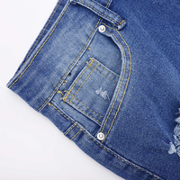 Yıpranmış Düz Denim Kot Şort Ön Arka Cepli Mavi Büyük Beden Normal Kalıp Dış Giyim Yazlık Bayan