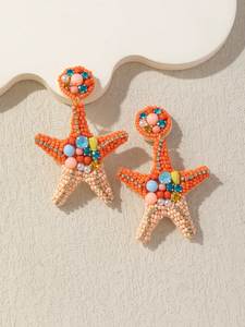 Pendientes colgantes con forma de fruta, color naranja y amarillo, regalo de joyería de moda para mujer - Product Image 6