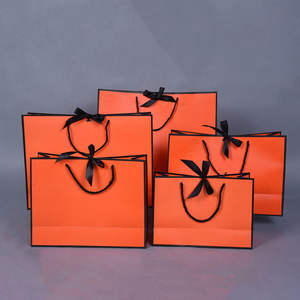 Bolsas de Compras de Papel Kraft con Logotipo Personalizado de Lujo, con Asas de Listón, para Boutique de Ropa, Velas, Artesanías, Embalaje de Té - Product Image 2