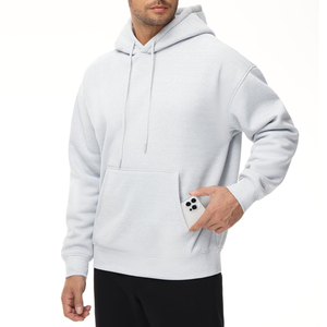 Prix de gros – Sweat à capuche en molleton épais pour homme, coupe classique, sur mesure, fabrication personnalisée, 100 % coton, séchage rapide, respirant, avec poche - Product Image 2