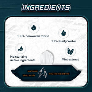 Toallitas ecológicas de alta calidad, toallitas húmedas perfumadas con menta, Material Spunlace no tejido, tamaño de hoja de 15x20 para una suciedad eficiente para el sudor - Product Image 6