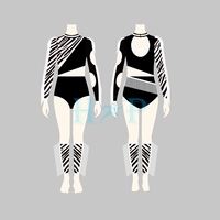 Uniformes de Majorette personnalisés bande de zèbre noir jolies filles frange danse porter des Costumes danse Majorette uniformes fabricant