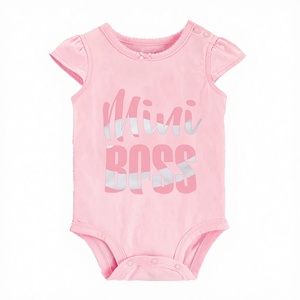 Combinaison de Noël pour bébé fille, imprimé Père Noël, body pour le premier Noël, fabricant en gros de marques privées en Inde - Product Image 1