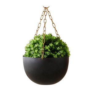 Plantas en maceta al por mayor con marco colgante redondo de metal, maceta de metal de diseño moderno, decoración de interiores, macetas en oferta - Product Image 6