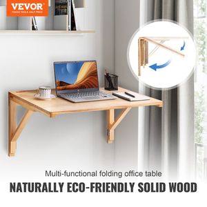 Tavolo pieghevole a parete in legno massello 31.5 "X 23.58" X 17.24 "Design a goccia per sala da pranzo e ufficio lavanderia uso pieghevole - Product Image 2