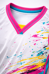 Uniforme de basket-ball personnalisé par sublimation, maillot de basket-ball respirant en polyester, shorts, vêtements de sport pour l'entraînement en équipe, blanc, nouveau design - Product Image 6