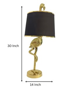 โคมไฟตั้งโต๊ะฟาร์มเฮาส์ดีไซน์ฟลามิงโกพร้อมโป๊ะผ้า |   ฐานหลอดไฟ E26 |   โรงแรมขนาดกลางใช้ไฟตกแต่งบ้านสไตล์หรูหรา - Product Image 4