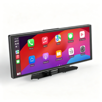 Écran LCD portable sans fil de 11,26 pouces, USB, Apple CarPlay, Android Auto, caméra embarquée, double objectif, navigation GPS, lecteur multimédia de voiture