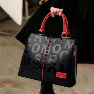 Bolso de Mano de Piel Sintética Moderno para Mujer, Elegante Bolso de Hombro con Cierre de Cremallera, Dos Correas, Detalle de Borla, Aspecto Premium, para Oficina y Trabajo - Product Image 2