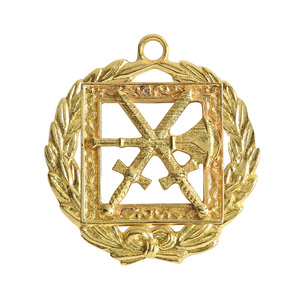 Collar Premium de los Caballeros Templarios Grand Warder, Chapado en Oro, Joya Masónica, Colgante de Regalia - Product Image 1
