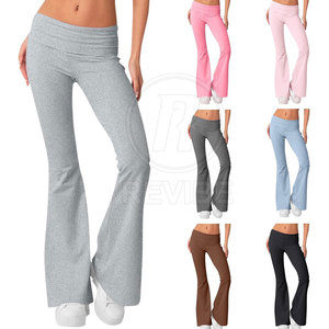 In Stock High Quality Yoga Women's <b>Flare</b> <b>Legging</b> Mid Waist Breathable Eco-Friendly Customizable Colors & Logo - Product Image 6