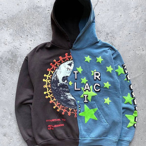 Sweat à capuche pour homme coupe courte et carrée, style vintage délavé à l'acide, avec impression DTG personnalisée, en coton épais de qualité supérieure, style streetwear - Product Image 2