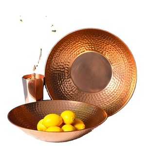 Tazón de Cobre Grande, Redondo, de Alta Calidad, para Sopa de Búfalo, Pequeño y Colorido, para Servir la Cena - Product Image 1