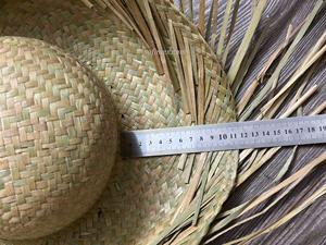 Sombrero de Paja Pava para Adultos, Sombrero Tradicional Puertorriqueño, Sombrero de Paja Deshilachado, Color Natural, Venta al por Mayor - Product Image 6