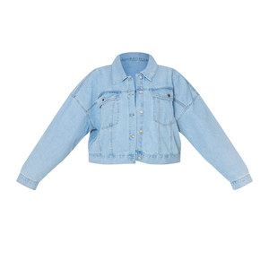 Veste universitaire de motard en cuir avec garniture en fourrure délavée grise personnalisée pull d'hiver surdimensionné pour Femme chemises en Jean Bomber de style général pour femmes - Product Image 3