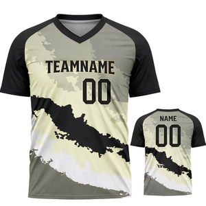 เสื้อเบสบอลแบบซับลิเมชั่นสั่งทำสำหรับผู้ชาย ลายพราง คอวี เสื้อทีม ชุดกีฬา ระบายอากาศได้ดี จำหน่ายจำนวนมาก - Product Image 1