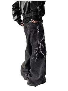 กางเกงยีนส์ทรงตรงสำหรับผู้ชายจากโรงงานโดยตรง ทนทาน ใส่ได้ทุกวัน - Product Image 6
