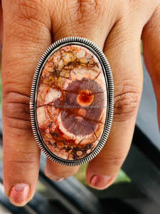 925 Bague en argent sterling massif Fabriqué à la main One Of Kind Southwestern cadeau sa bague d'Halloween cadeau elle - Product Image 4