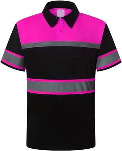 เสื้อโปโลสะท้อนแสงสำหรับผู้ชาย ระบายอากาศได้ดี ปลอดภัย ได้รับมาตรฐาน CE เหมาะสำหรับงานก่อสร้าง แขนยาว ราคาถูก ดีไซน์สวย - Product Image 3