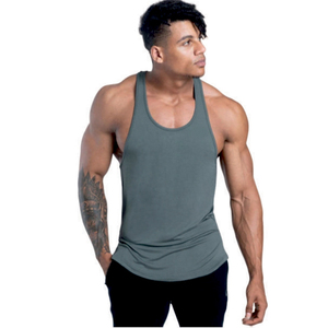 Débardeur homme personnalisable de haute qualité pour le sport, la gym, l'entraînement, séchage rapide, spandex/coton, couleur unie, impression numérique - Product Image 5
