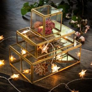 Customized Handmade Decorative Metal & Glass Storage Boxes With Metal Frame For Jewelry Organizers And Glass Jewelry Boxes - Product Image 4