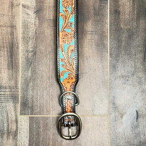 Collar de perro de cuero genuino 2025 ajustable de lujo con hebilla de Metal y anillo en D Collares de cuero para mascotas de lujo ecológicos - Product Image 4