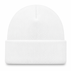 Bonnet unisexe blanc en tricot 100 % acrylique, couleur unie, style décontracté, chaud pour l'hiver, broderie style urbain, taille 56-58 cm - Product Image 1