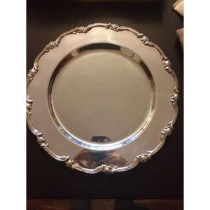 Assiette de présentation antique en laiton, fournitures pour événements, vaisselle de table, assiettes rondes argentées, vente chaude - Product Image 6