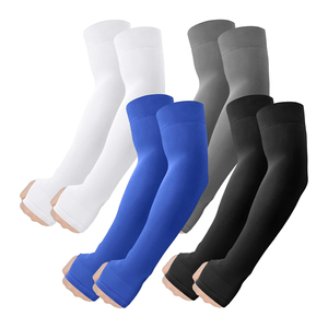 Manches de protection solaire personnalisées en polyester solide 2026 UPF50+ à manches longues pour femmes – Blanc, bleu, gris, noir, multicolores - Product Image 1