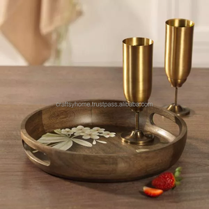 Plateau de service en bois imprimé à la demande pour la maison et l'hôtel disponible au plateau de service d'approvisionnement en vrac de luxe - Product Image 3