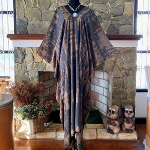 ชุดเดรสคาฟทันผ้าเรยอนย้อมสีแบบชิโบริสไตล์ญี่ปุ่น  ไซส์พลัส  ทรงโบฮีเมียน  ใส่สบาย เหมาะสำหรับใส่ไปเที่ยวพักผ่อน  สำหรับผู้หญิง - Product Image 1