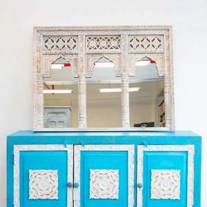 Premium Decorative Accent <b>Mirror</b> for Bedroom Artistic Multi Panel Reflection with Royal Inspired Architecture - Product Image 2