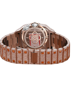 Reloj de Diamantes Moissanite con Logotipo Personalizado para Hombre, Reloj de Pulsera de Lujo con Incrustaciones Completas de Piedras VVS - Product Image 4