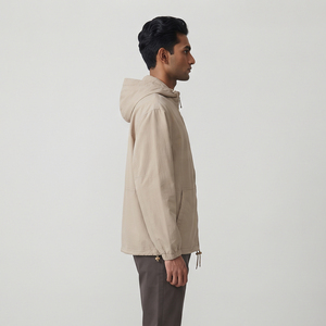 Men's Windbreaker Hoodie <b>Zip</b>-<b>Up</b> <b>Jacket</b> Loose Fit Casual Nylon Drop Shoulder Oversize Polyester Winter Wear Wind Breaker Hoodies - Product Image 3