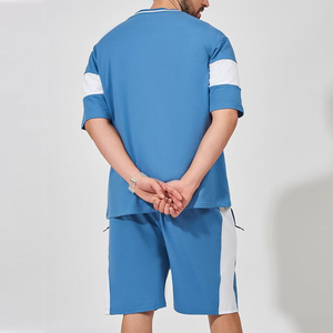 OEM Summer Wear Men t Shirts Short <b>Sets</b> Wholesale Price Youth Adults Fashion Formal <b>Twin</b> <b>Sets</b> Customized OEM 100% Cotton Fleece - Product Image 2